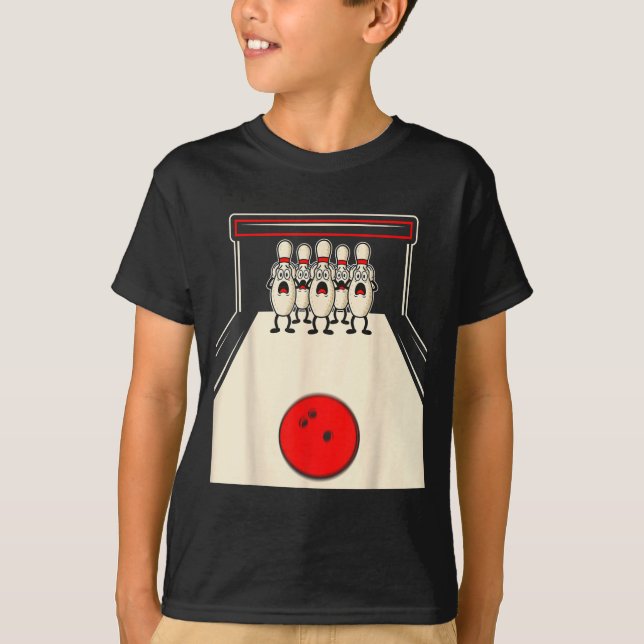 Bowling N Ed Ns Funny Bowler Player Kids Boys Men  T-Shirt (Vorderseite)