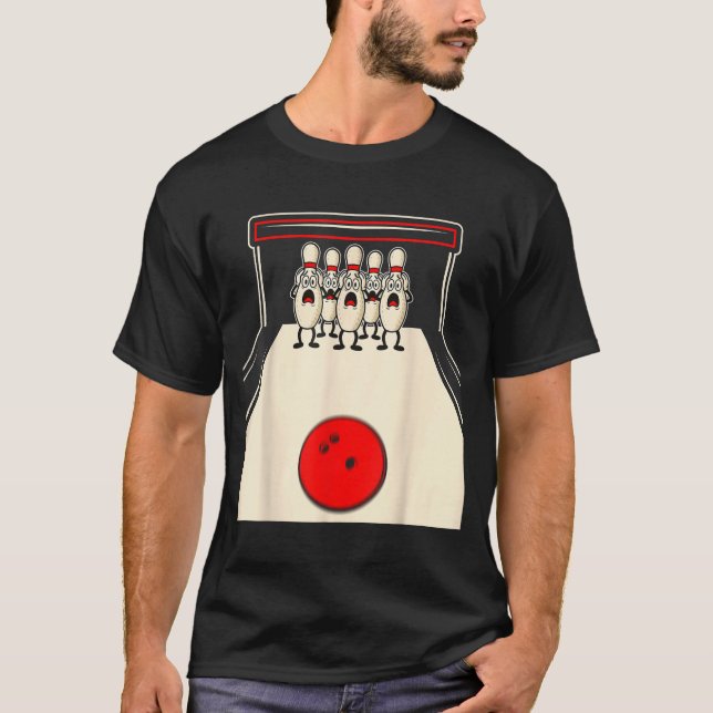 Bowling N Ed Ns Funny Bowler Player Kids Boys Men  T-Shirt (Vorderseite)