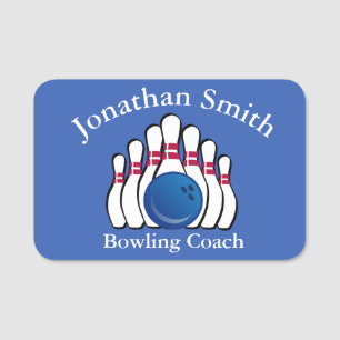 Bowling Name Tag Namensschild