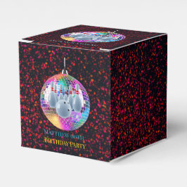 Bowling Neon Disco Ball Glitzer Geburtstagspartei Geschenkschachtel