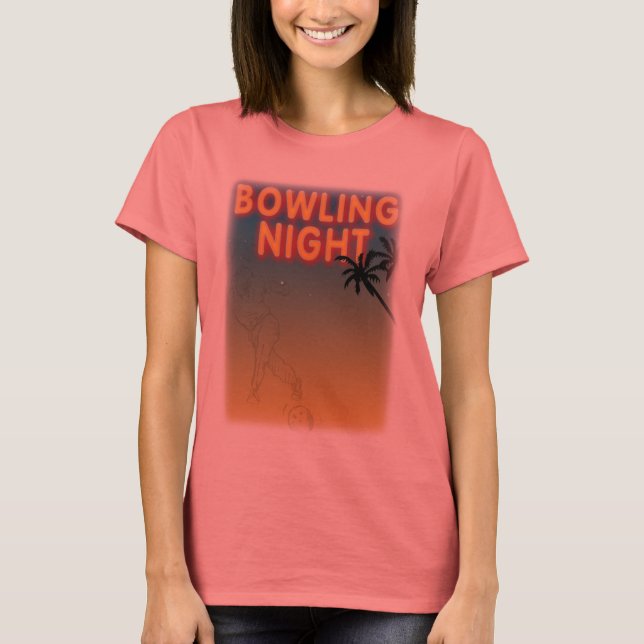 bowling night tee-shirt T-Shirt (Vorderseite)