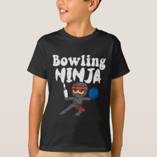 Bowling Ninja Funny Bowler Boys Girls Kinder Klein T-Shirt