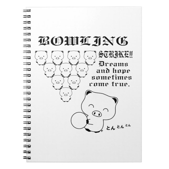 Bowling Notizblock (Vorderseite)