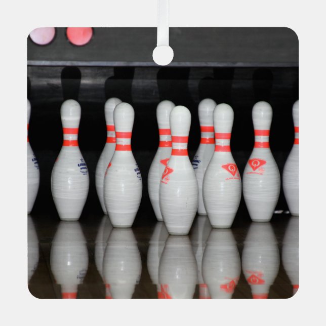 Bowling Ornament Aus Metall (Vorderseite)