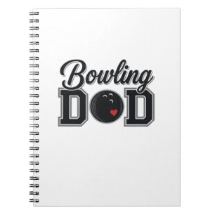 Bowling Papa Vintage Gravur Shirt Design_1 Notizblock