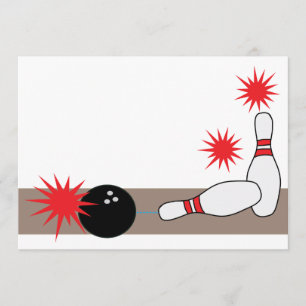 Bowling Party Blank Einladung