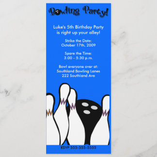 BOWLING PARTY COSMIC JEDES ALTER GEBURTSTAG 4X9 EINLADUNG