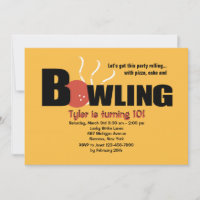 Bowling Party Einladung