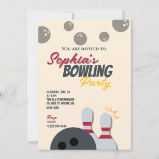 BOWLING PARTY EINLADUNG 6