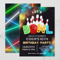 Bowling Party Einladung | Bowling - Aufforderungen