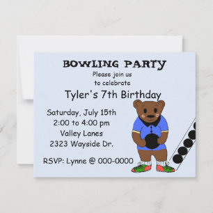 Bowling-Party-Einladung Einladung