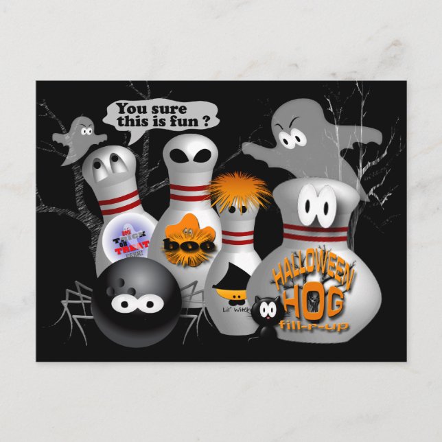 Bowling-Party Einladungen anpassbar (Vorderseite)