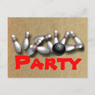 Bowling-Party Einladungen anpassbar