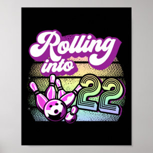 Bowling Party in 22 Bowling Geburtstag Poster