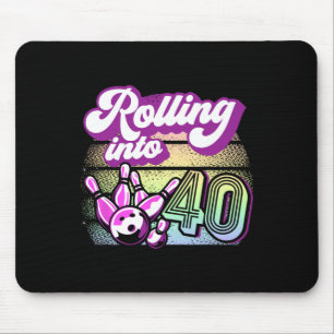 Bowling Party in 40 Bowling Geburtstag Mousepad