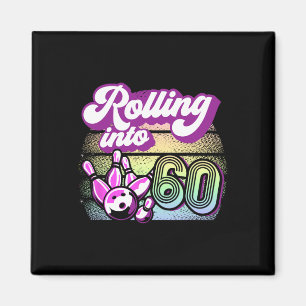 Bowling Party in 60 Bowling Geburtstag Magnet