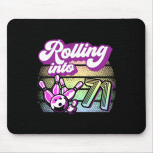 Bowling Party in 71 Bowling Geburtstag Mousepad
