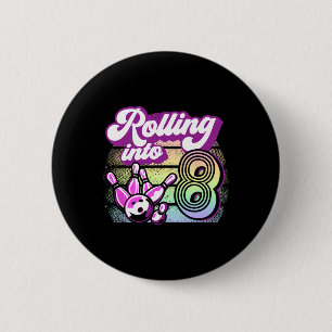 Bowling Party in 8 Bowling Geburtstag Button