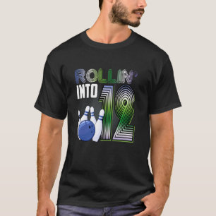 Bowling-Party Rollt Rein 12 12. Geburtstag Mädchen T-Shirt