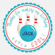 Bowling Party Stickers