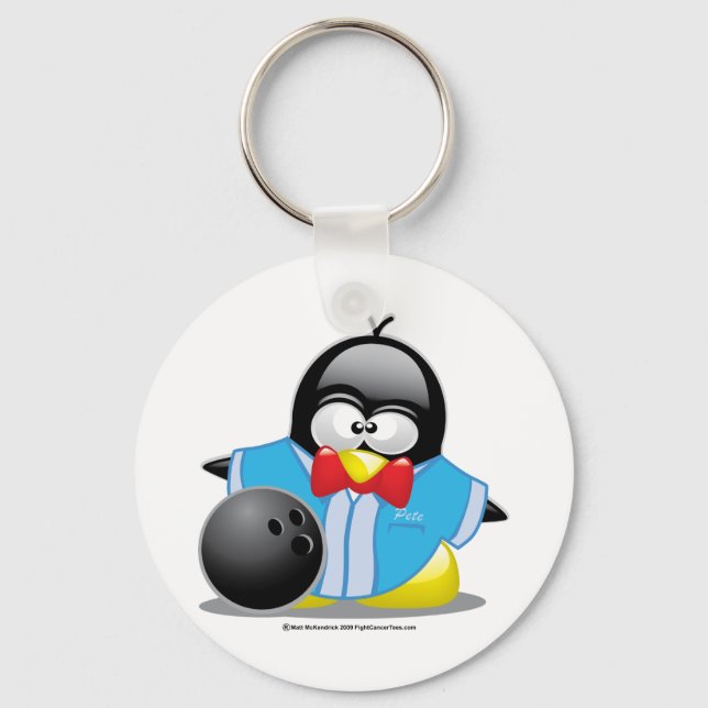 Bowling Penguin Schlüsselanhänger (Vorderseite)