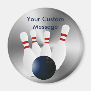 Bowling Pins 10 Pin Bowling Custom Magnet