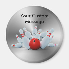 Bowling Pins 10 Pin Bowling Custom Magnet