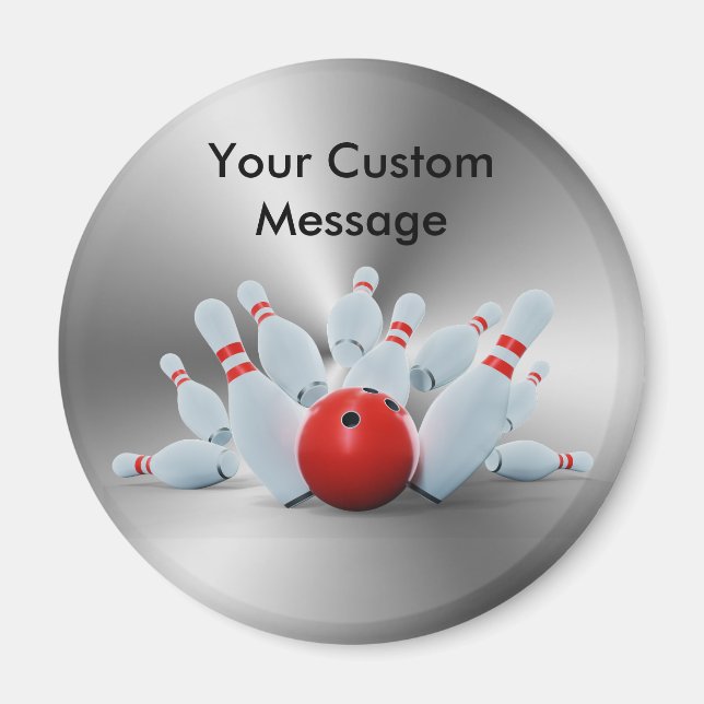 Bowling Pins 10 Pin Bowling Custom Magnet (Vorne)