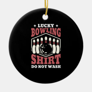 Bowling Pins Gift Birthday Christmas Idea Keramik Ornament