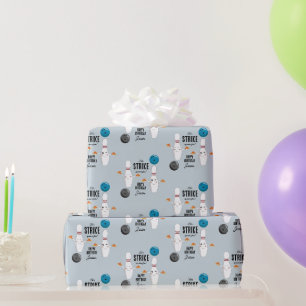Bowling Pizza Strike Up Some Fun Kindergeburtstag  Geschenkpapier