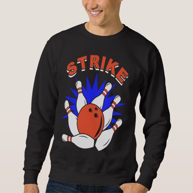 bowling player bowler bowling game bowling sweatshirt (Vorderseite)