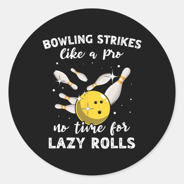 Bowling Player Bowler Slow Bowling Runder Aufkleber (Vorderseite)