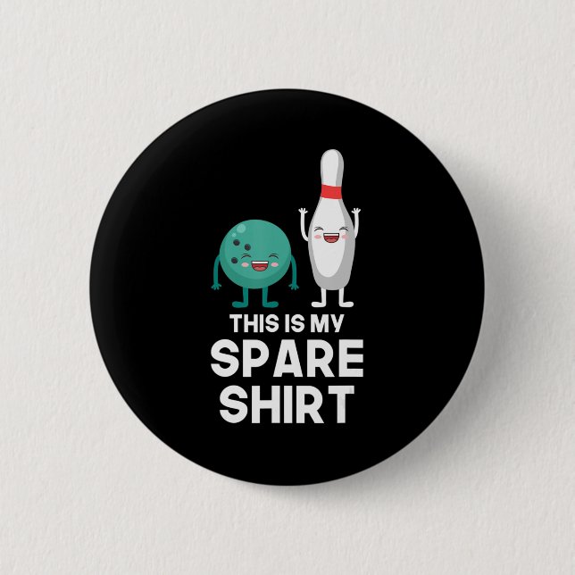 Bowling Player Geschenk Split Ball und Button Dies (Vorderseite)