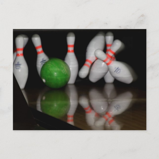 Bowling Postcard Postkarte (Vorderseite)