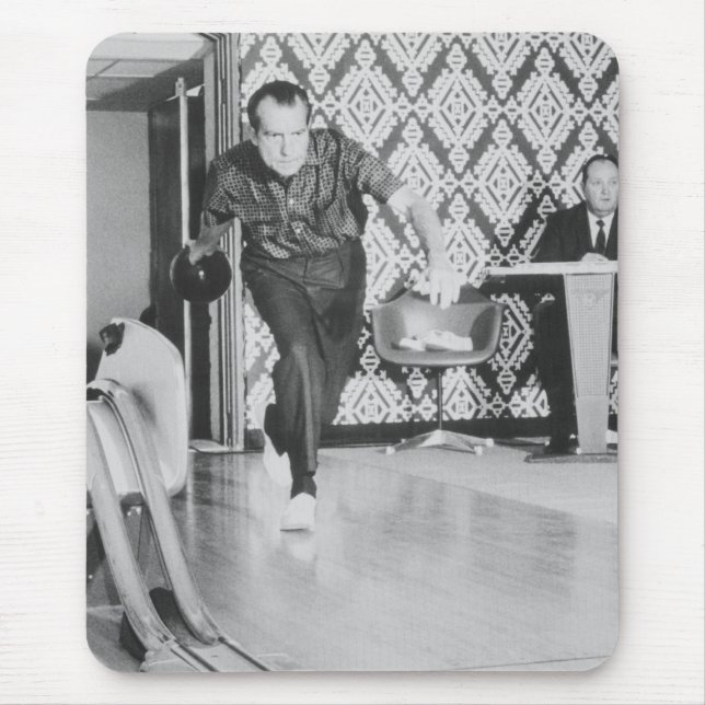 Bowling Präsidenten-Richard Nixon am Weißen Haus Mousepad (Vorne)