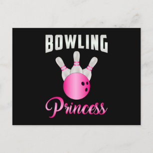 Bowling Princess Girl Queen Bowl Bowler Funny Gift Postkarte