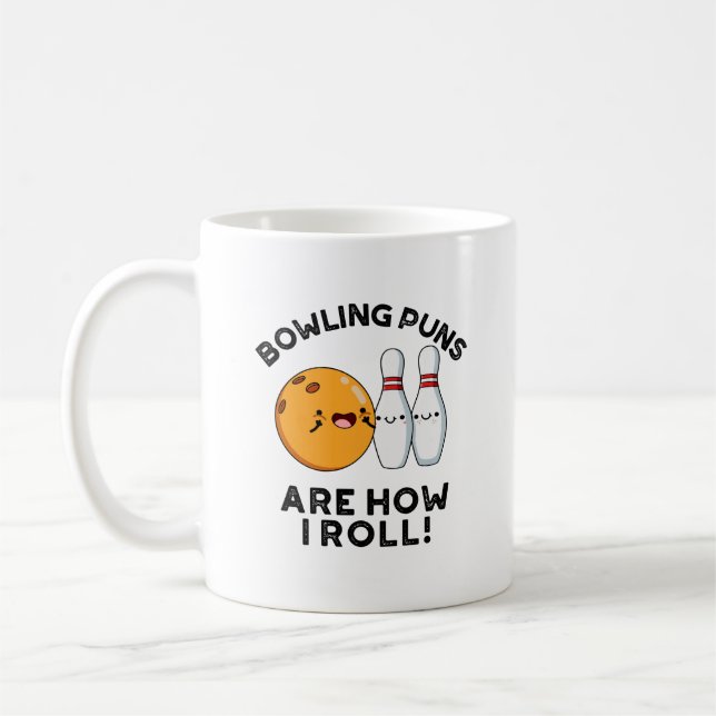 Bowling Puns ist, wie ich lustige Sportrunden brin Kaffeetasse (Links)