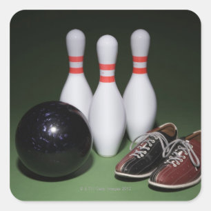 Bowling Quadratischer Aufkleber