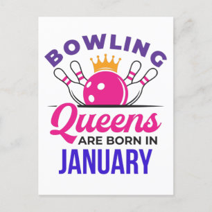 Bowling Queens ist im Januar Geboren Postkarte