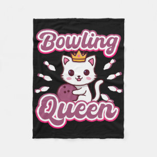 Bowling Queen's Niedlich Women's Girly Kawaii Anim Fleecedecke