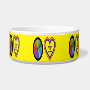 Bowling Rainbow Clock & Herzzeit bis zur Liebe Napf