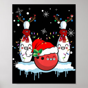 Bowling Retro Vintag So Roll ich Bowler Fu Poster