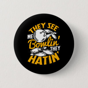 Bowling Roll Buttone Strike Bowler Sportteam Button