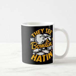 Bowling Roll Buttone Strike Bowler Sportteam Kaffeetasse