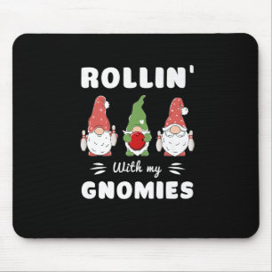 Bowling Rollin' mit meinen Gnomen Funny Gnome Prem Mousepad