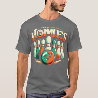 Bowling rollt mit meiner Heimat lustige Bowler Men T-Shirt