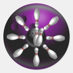 Bowling Runder Aufkleber