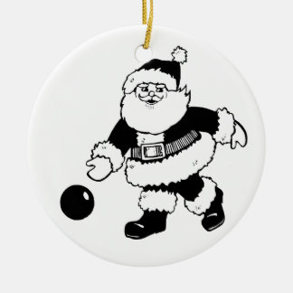 Bowling Santa Keramik Ornament