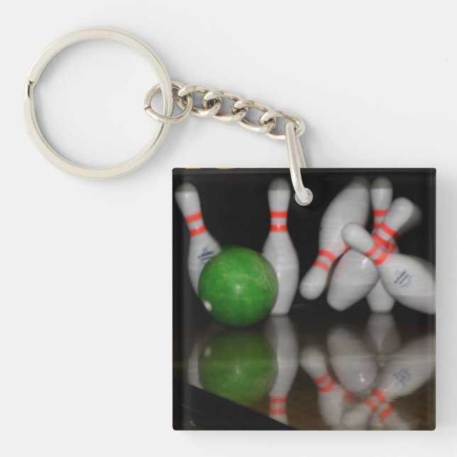 Bowling Schlüsselkette Schlüsselanhänger (Vorderseite)