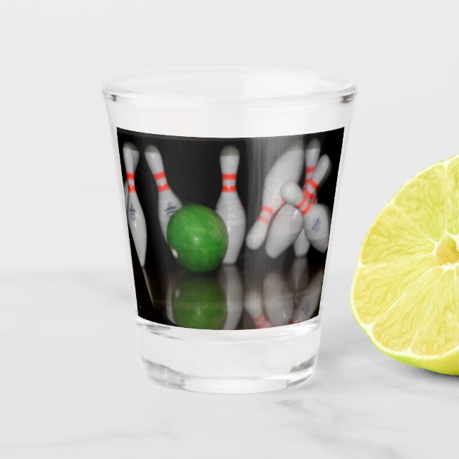 Bowling Schnapsglas (Vorderseite)